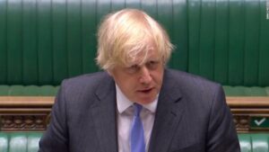 British Prime Minister Boris Johnson presented great relaxation