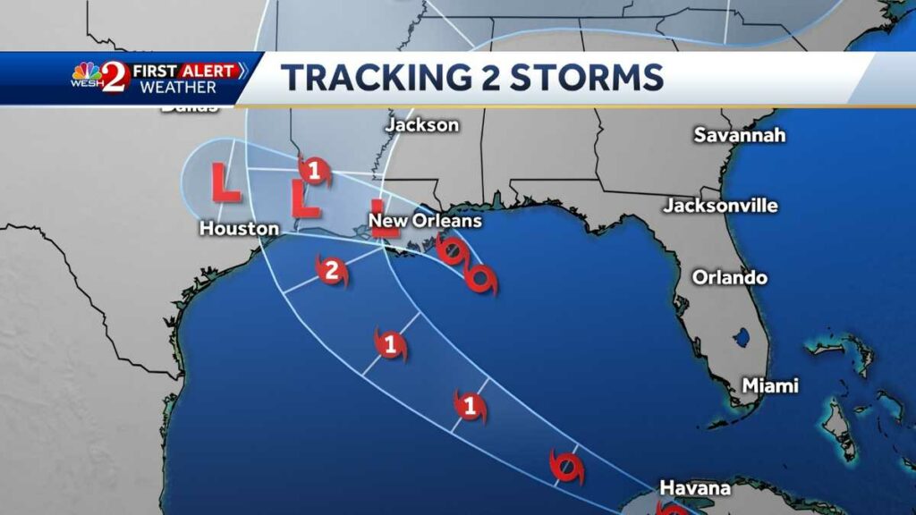 Tropical Storm Marco, Tropical Storm Laura take aim at Gulf coast