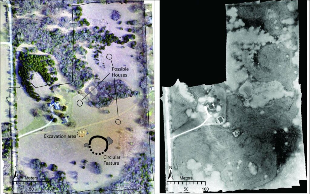 A drone survey revealed significant excavation at the ancestral site of Wichita, Kansas