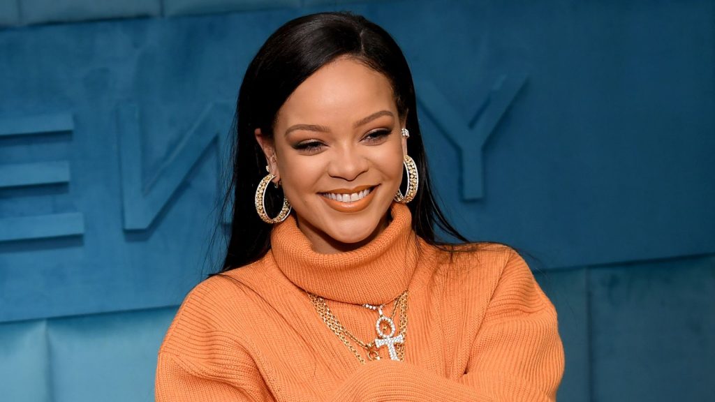 Robyn Rihanna Fenty and Linda Fargo celebrate the launch of FENTY at Bergdorf Goodman at Bergdorf Goodman on February 07, 2020 in New York City