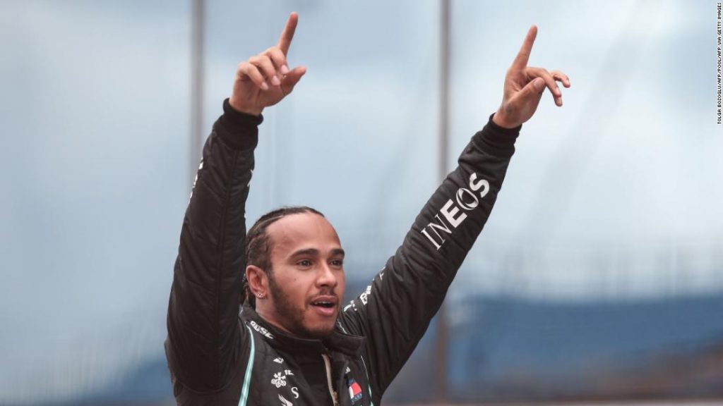 Lewis Hamilton equates to the Michael Schumacher record of seven world titles