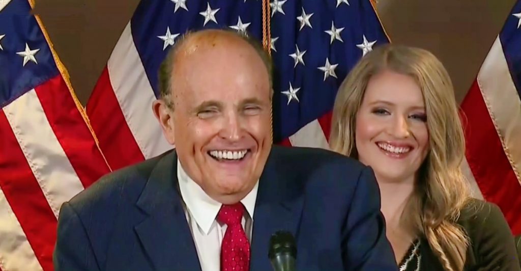 Rudy Giuliani laughs at CNN reporter