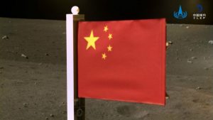 China flag on the moon