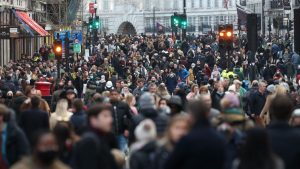 People flooded Regent Street on Saturday