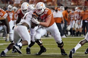 Texas man Derek Kirsteter suffers a devastating leg injury versus Kansas