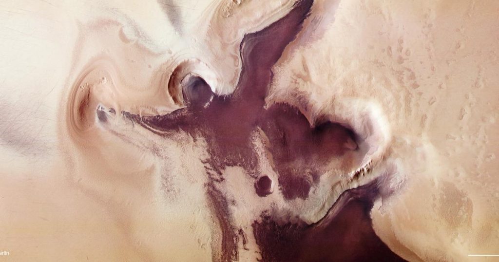 The Martian spacecraft spotted an "angelic figure" near the South Pole before Christmas