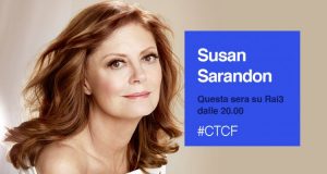 Che tempo che fa: Guests Susan Sarandon and Ricardo Scamarcio tonight on Rai3