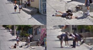 Viral image |  The fall of a student "immortalized" in Google Maps |  Google Map |  Street View |  Mexico |  New Leon |  Directions |  Directions |  Widely