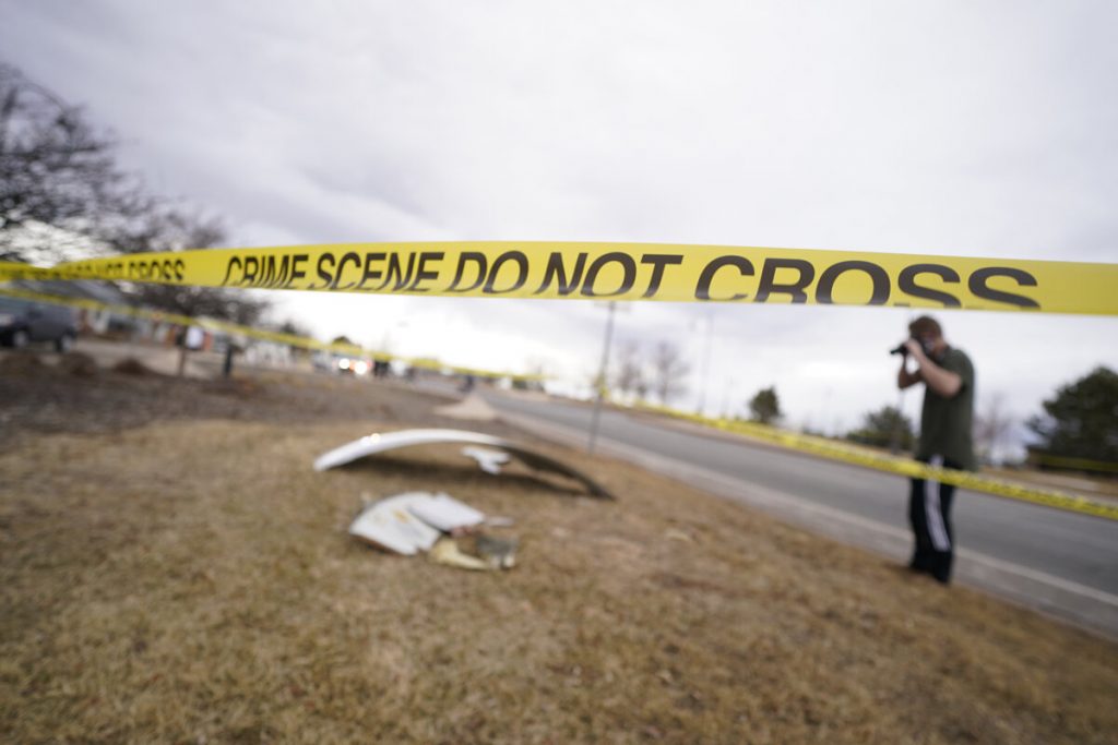 Fragments of a burning Boeing aircraft fell in a residential area near Denver