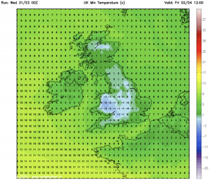 UK weather forecast, cold snowfall temperatures