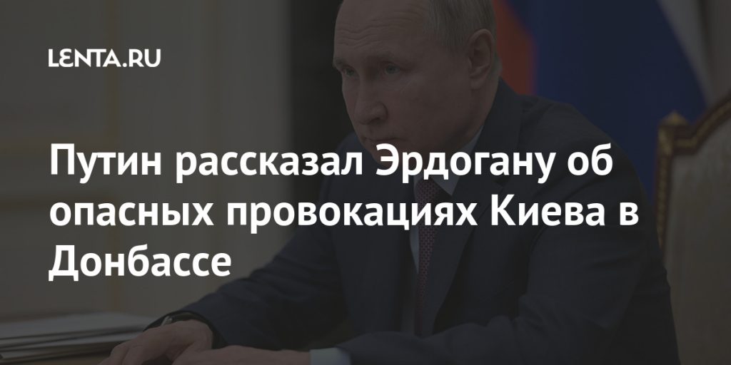 Putin told Erdogan about Kiev's dangerous provocations in the Donbas: Politics: Russia: Lenta.ru