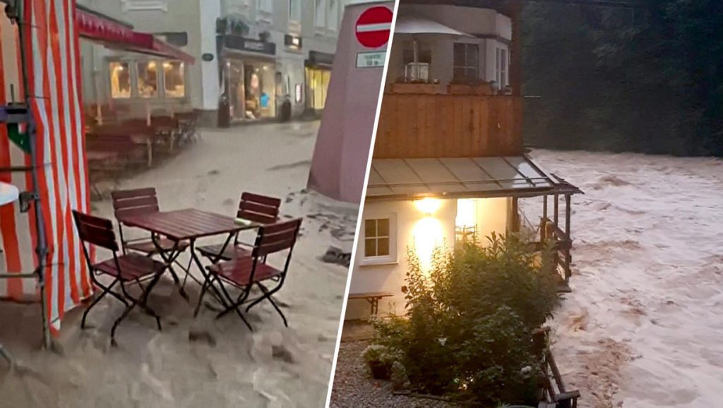 Bavaria Flood: The city center of Berchtesgaden drowned