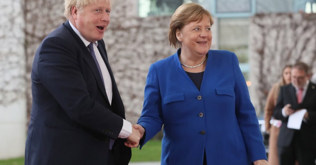 Angela Merkel meets Boris Johnson on her last official trip to the UK