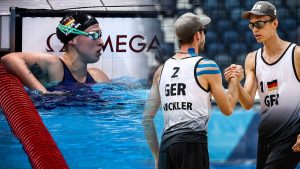 Sarah Köhler (links) landet über 800 Meter nur auf Platz sieben. Die Beachvolleyball-Vizeweltmeister Clemens Wickler und Julius Thole stehen hingegen im Achtelfinale.