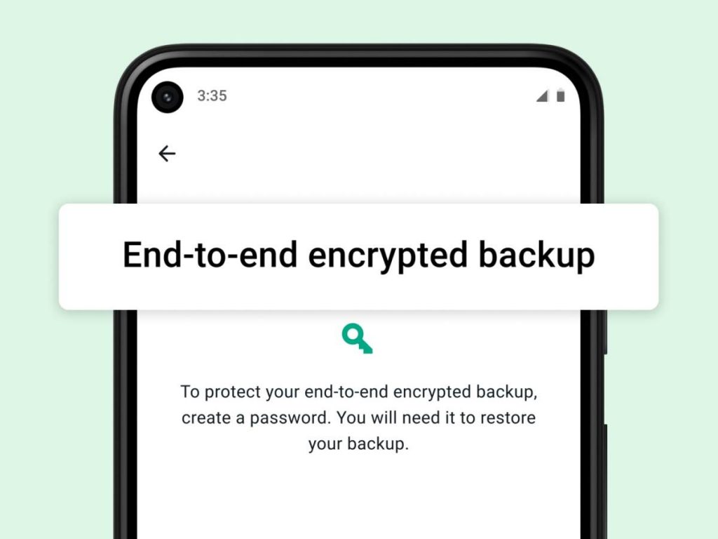 WhatsApp end-to-end enkripcija za backup podataka