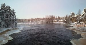 Northern Finland in winter, home of the Northern Lights