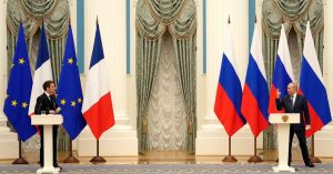 Emmanuel Macron told Vladimir Putin that "honest dialogue is not compatible with military escalation" in Ukraine.