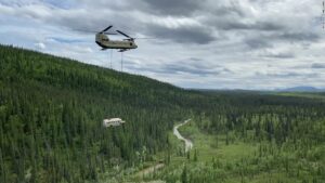 The plane removed the ‘Into the Wild’ bus, known as the deadly tourist bait