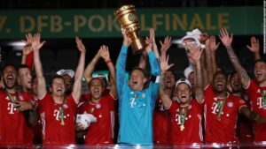 Bayern Munich stays on track for historic threes with German Cup victory over Bayer Leverkusen