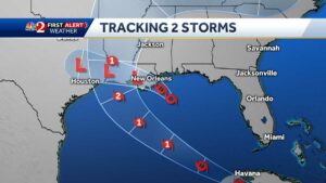 Tropical Storm Marco, Tropical Storm Laura take aim at Gulf coast