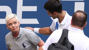 Novak Djokovic trailed from the US Open to hit the referee's line  Tennis News