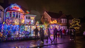 A father's last birthday show lit up 24 hours after his death