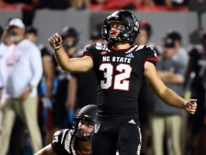 North Carolina state kicker sets a new standard for field goal celebration (video)