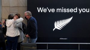 New Zealand meets workers at airports near Covid and recently opened a "travel bubble" with Australians.