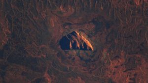 Uluru, formerly Ayers Rock: An Australian landmark from space