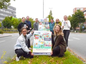 Straße neu denken im CorrensLab: Von heute bis zum 2. Oktober präsentieren FH Münster, WWU und Stadt Münster auf der Corrensstraße studentische Ideen zum öffentlichen Raum. (Foto: Rena Ronge; Pressestelle FH Münster)